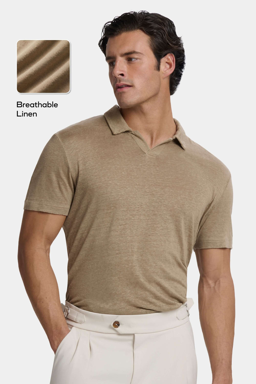 THE CLASSIC LINEN SLIM POLO