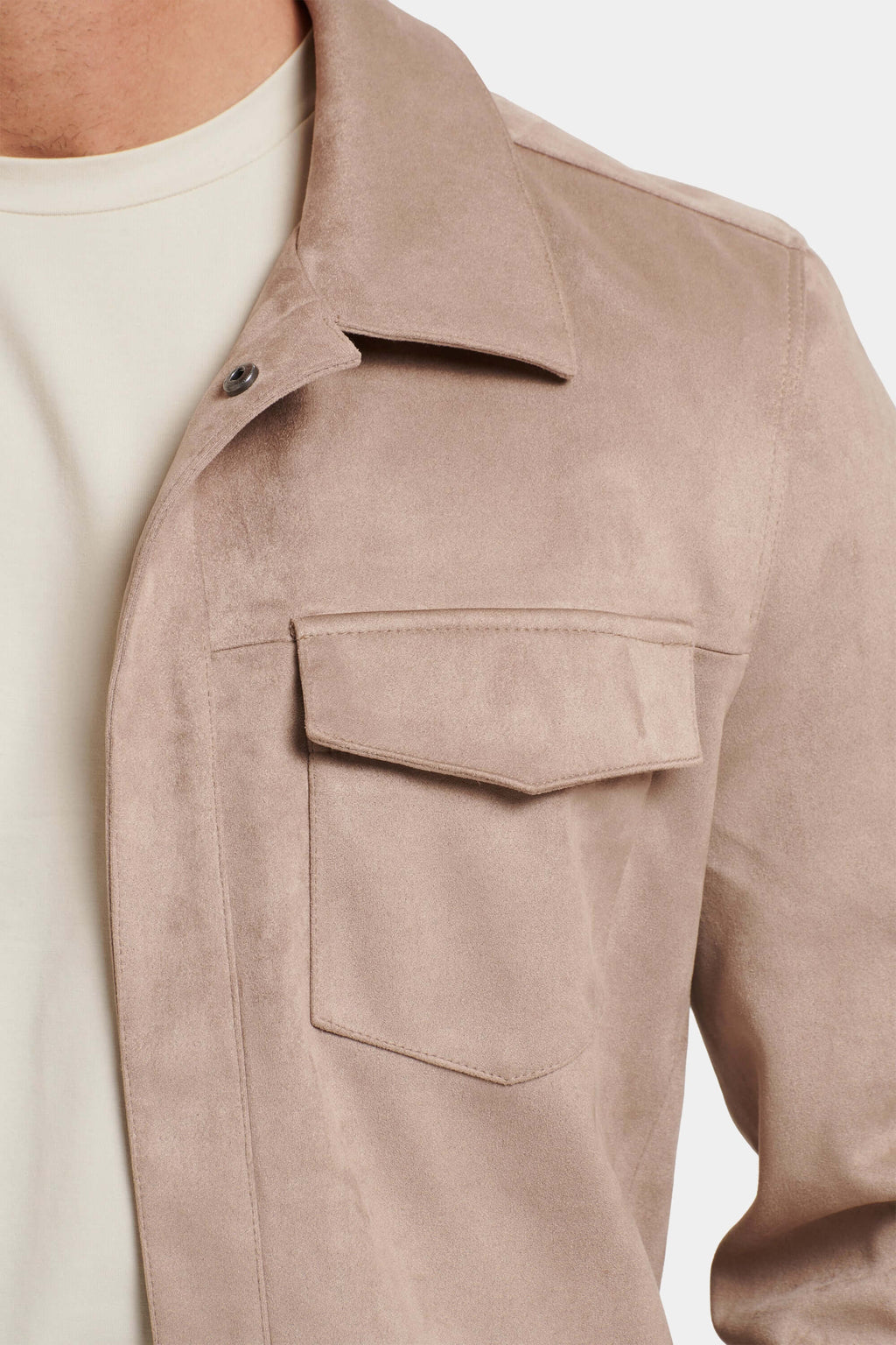 THE PIO FAUX SUEDE OVERSHIRT