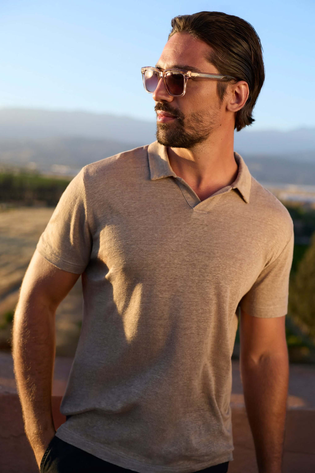 THE CLASSIC LINEN SLIM POLO