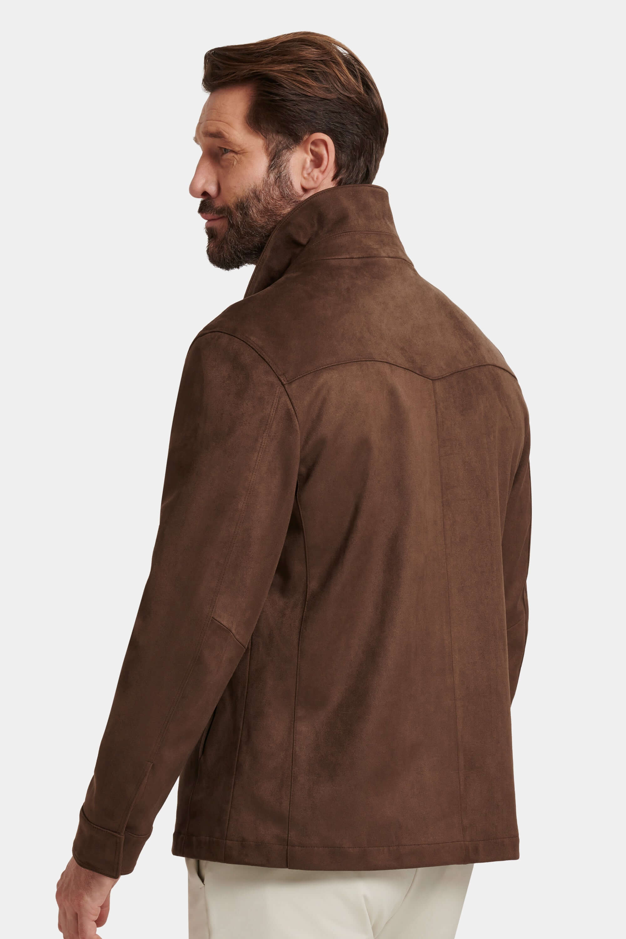 THE PIO FAUX SUEDE OVERSHIRT
